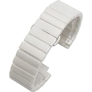 LUGEMA 20mm 22mm Ceramics Armband Compatibel met Samsung Galaxy Horloge4 44mm 40mm Band/Galaxy Horloge 4 Klassieke 46mm 42mm / Galaxy Watch3 45 mm riem (Color : 1-bead white, Size : Galaxy watch 3