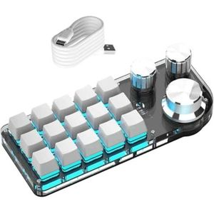 QPSJXN Romoral Mechanisch Toetsenbord Hot Game en Tekenpad voor Tablets met Macro-programmering (1503 BT Wit)