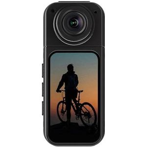 Actiecamera, 2.7K HD duimcamera 180° draaibaar WiFi sport DV videorecorder magnetische buitenactiecamera digitale camera for paardrijden en hardlopen,voor fietsen, motorfietsen(Black)
