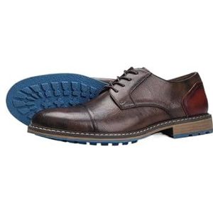 Men's Comfort Orthopedic Dress Shoes Casual Business Oxford Leather Shoes Walking Office Loafers Work(Color:Brown,Size:EU 41)