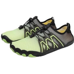 Schoenen voor vrouwen mannen ademende blootsvoets waterschoenen strand zwemmen surfen sneakers schoenen met brede teen box grijs, Groen, 38.5 EU