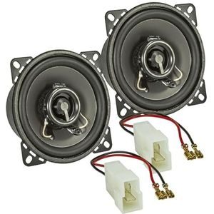 tomzz Audio 4054-004 luidsprekerinbouwset compatibel met Suzuki Jimny I FJ 1998-2018 100 mm coaxiaal systeem TA10.0-Pro