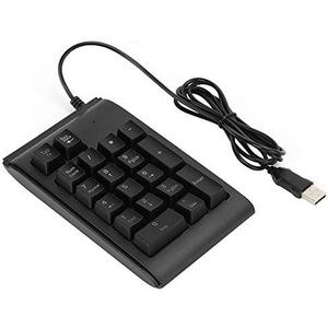 Verlicht toetsenbord, numeriek toetsenblok met 19 toetsen, mechanisch aanvoelend driekleurig ademhalingstoetsenbord, USB-toetsenbord met snoer, plug-and-play, zwart(zwart)