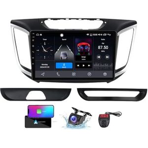 Android 13 Dual Din Car Stereo voor Hyundai Creta ix25 2015-2019 met 9 inch Touchscreen Media Player met Carplay Android Auto BT 5.0 4G WiFi GPS-navigatie FM/RDS SWC + achtercamera(NF-2)