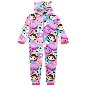 DreamWorks Gabby’s Poppenhuis Meisjes Onesie | Gabby’s Fleece Onesie Met 3D Oren | Gabby’s Poppenhuis Pyjama Voor Meisjes | Roze 104