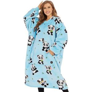 THREE POODLE Oversized Deken Hoodie, Sherpa Fleece Hooded Deken, Ultra Zacht Warm Draagbaar Deken Sweatshirt voor Vrouwen Mannen Volwassenen, Cadeau voor Dames