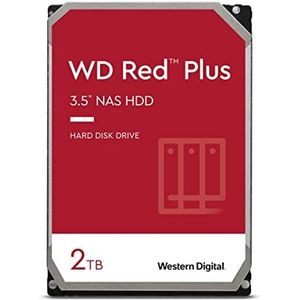 Western Digital Western Digita WD Red interne harde schijf 2 TB (3,5 inch, NAS-harde schijf, 5400 rpm, SATA 6 Gbps, NASware-technologie, voor NAS-systemen die continu in gebruik zijn) rood