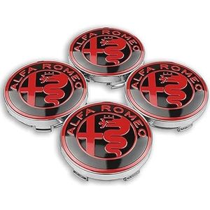 4 stuks auto-naafdoppen voor Alfa Romeo 60 mm auto-naafdoppen vervangende naafdoppen stickers auto-naafdoppen B