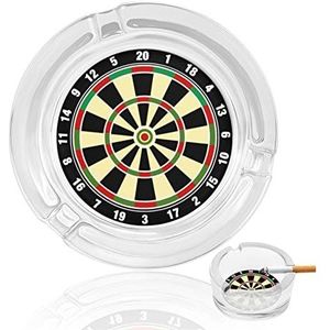 Dart Board Numbers Sport Glas Asbak Indoor Outdoor Wasbare Eenvoudige Ronde Asbakken Gift voor Mannen