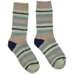 YIJIANUO Kleurrijke Gestreepte Sokken Vrouwen Herfst Winter Nertsen Fleece Vloer Sok Zachte Dikker Pluche Indoor Sokken Vrouwelijke Pluizige, Kaki, One size