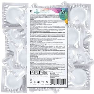 Beppy Comfort condooms, grootverpakking - 72 stuks - bewezen kwaliteit van BEPPY - vochtig en betrouwbaar op alle dagen, 56 mm breedte