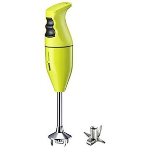 bamix EO140 Classic staafmixer met multifunctioneel mes van roestvrij staal, 140 W, 2 niveaus, gemaakt in Zwitserland, limoengroen/zwart