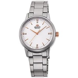 Orient Heren analoog automatisch horloge met roestvrijstalen armband RA-NB0103S10B, zilver-wit, armband