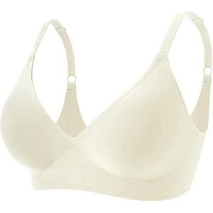 GWSGSFAS Ondergoed Naadloze Bras Voor Vrouw Draadloze Slaap Verwijderbare Gewatteerde Bralette Een Stuk Brassiere Geen Draad, Wit, L