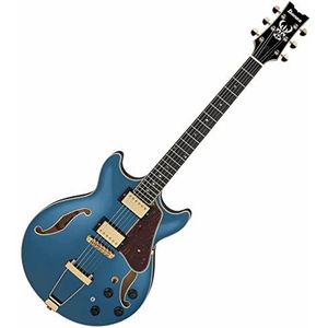 Ibanez Artcore Expressionist AMH90-PBM Prussian Blue Metallic - Semi-akoestische gitaar