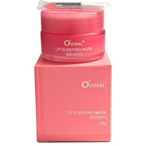 Lip Sleeping Mask, Lip Sleep Mask Overnight Lip Skincare Lip Oils, Lip Moisturizer voor Dry Chapped Peeling Cracked Lips Fades Lip Lines, Lip Balm for Moisture Lip Care (bessen)