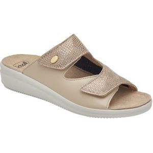 Scholl, Damessandalen in gelamineerde look, meerkleurig, Beige, 37 EU