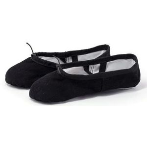 Meisjes Ballerina's Canvas Zachte Zool Ballet Dans Slippers Kinderen Praktijk Ballerina's Vrouw Dans Schoenen (zwart, 33 (20 cm))