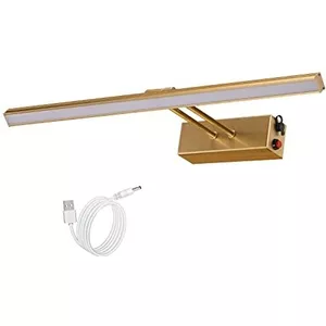 HARPER LIVING Gouden wandlamp op batterijen met bewegingssensor, oplaadbare led-wandlampen voor binnen, nachtlampje dimbaar voor slaapkamer, trapverlichting (set van 2