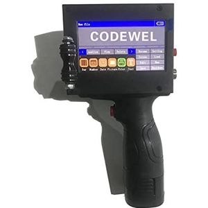 Handinkjetprinterkit, Inkjetprinter 25.4mm Handheld Inkjet Printer Draagbare Houten Doos Karton Verpakking Inkjet Printer voor codedatumlogolabel(25.4mm Bare metal)