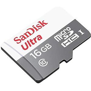 SanDisk Sdsquns-016G-Gn3Mn Ultra Micro Sdhc Class 10 Geheugen Kaart, 16Gb, grijs, wit
