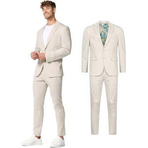 JEFF Heren JFEzra SET 2-piece Suit Jacket Pants | Pak van 2 kostuums: colbert en broek Ecru Mix 46