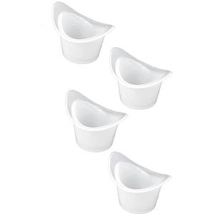 Oogspoelbeker, 4 stuks, draagbare oogwasbekers, siliconen ogen, badbeker, ogen, wasbak, siliconen oogwasbekers voor het verfrissen en reinigen van vermoeide ogen, 8 ml