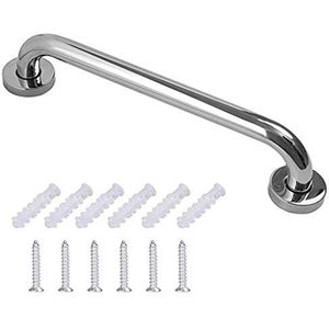 HSIRYAOHD Handrail voor douches en muren roestvrij staal veiligheidssteun handvat, badkamer bar, wandgemonteerde badkamer leuning chroom afgewerkt, handdoekrail bar/30 cm