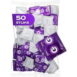 ON) Condooms XX-Large I 57 mm breedte I 50 stuks verpakking I Premium condooms extra groot met siliconen glijmiddel I dunne 0,07 mm wanddikte I Vegan condooms voor mannen