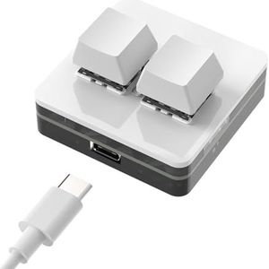 Kalttoy Kleine Toetsenbordmacropad 2Key Klantgerichte Backlighting Schakelaars Programmering