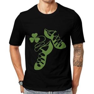 Clover Balletschoenen voor heren, korte mouwen, grafisch T-shirt, ronde hals, print, casual T-shirt, tops, M