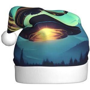 MYGANN Spacecraft Descend Unisex Kerstmuts Voor Thema Party Kerst Nieuwjaar Decoratie Kostuum Accessoire