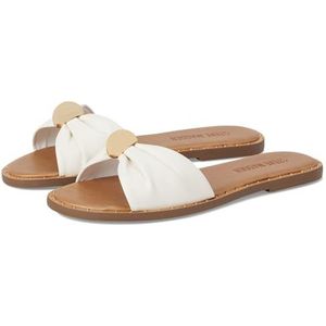 Steve Madden Dipsy damessandalen, glad leer, wit, 37,5 EU, Wit leder, 37.5 EU