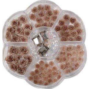 Steentjes 3D Bloemen Rechthoek Kristal Parels Kralen Nagels Kunstnagels Kunstdecoraties