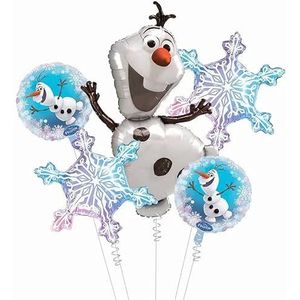 Verjaardag Versiering voor Kinderen - Decoratie voor kinderfeestje - Birthday/Party Decoration Set - Frozen/Olaf-(folie ballonnen set)