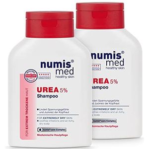 numis med Shampoo 5% ureum, kalmeert extreem droge hoofdhuid, anti-jeuk, haarshampoos, veganistisch, zonder siliconen, parabenen en minerale oliën (2 x 200 ml)