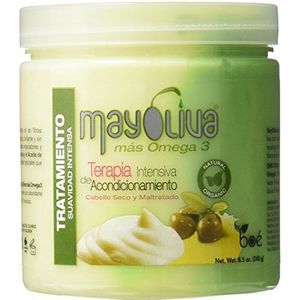 Mayoliva haarkuur, 236,6 ml, intensieve haarkuur van mayonaise en olijfolie voor het haar, voor direct zacht, goed gevoed en glanzend haar