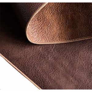 PU lederen tafelloper, Leren tafelloper donkerbruin, meerdere maten, waterdichte, dubbelzijdige placemat(33x80cm)