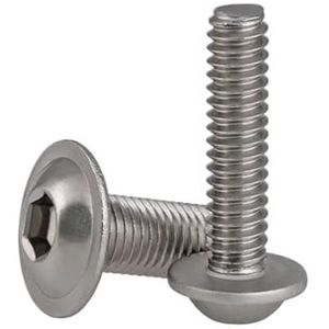 FULIMEI 304 RVS Halfronde Kopschroeven M3 M4 M5 M6 M8 M10 Zeskantsleutel met Pad(M3X16 180pcs)