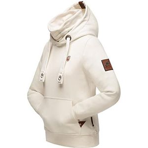 Navahoo Dames sweatshirt hoodie lange mouwen capuchon pullover Raniaa XS-XXL, gebroken wit, L