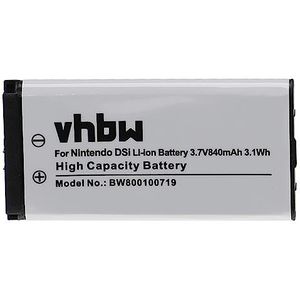 vhbw Batterij compatibel met Nintendo DSi, NDSi gameconsole (840 mAh, 3,7 V, Li-ION)