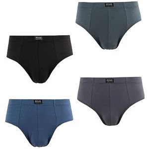 Set van 4 herenslips, zachte ademende viscose bamboe onderbroeken, Meerkleurig, L