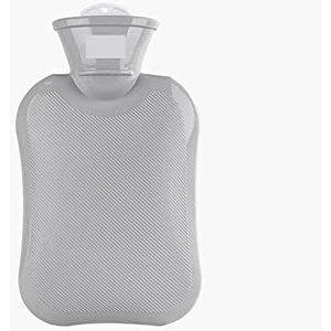 OIFAODAO, Warmwaterzak, Dikke warmwaterflessen Draagbare rubberen winterwarmwaterzak Warmwaterfles,Warmwaterkruik(Grey)