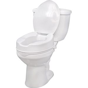 Drive medische verhoogde toiletbril met slot en deksel, wit 4 Inches Kleur: wit
