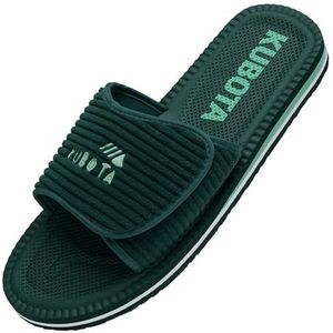 Kubota Badslippers met Klittenbandsluiting - Badslippers Heren & Dames - Slippers zomer voor strand - Schoenen voor douche en sauna - Groen - 41