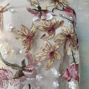 Een bruidsjurk, Bruidsjurk Tule Geborduurde Kantstof DIY Naairok Multicolor Meerdere Maten(Pomelo Red,1 yard X 150 cm)