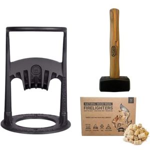 Kindling Cracker™ Originele Brandhoutsplitter inclusief Sledehamer en natuurlijke aanmaakmachines