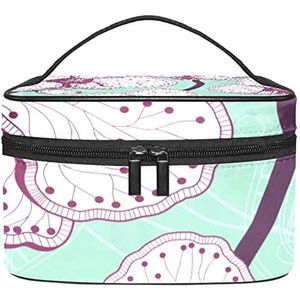 Vlinder Orchidee make-up organizer tas, reismake-up tas organizer case draagbare cosmetische tas voor vrouwen en meisjes toiletartikelen, Meerkleurig, 22.5x15x13.8cm/8.9x5.9x5.4in