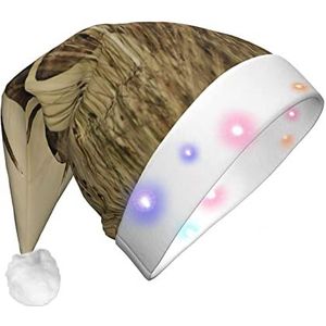 LAMAME Whitetail herten Fawn in Wilderness hert gedrukt gloeiende kerstmuts kerstversiering hoed neutrale LED kerstmuts