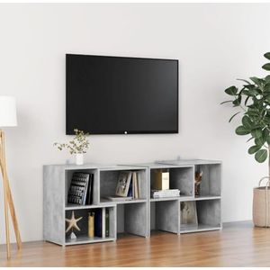SMTSEC TV-meubel Beton Grijs 104x30x52 cm Engineered Hout